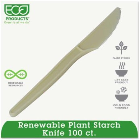 ECO-PRODUCTS Eco-Products® EP-S001PK, Knife, Plantstarch (PSM), Cream, 50/Pack EP-S001PK